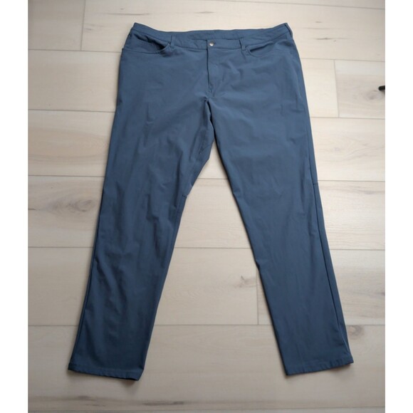 Lululemon ABC Pant Classic Warpstreme Mens 44x35 Tall Iron Blue Stretch M5970T - Picture 1 of 12